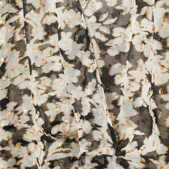 NWT Mango FLORAL PRINT CROSSOVER BLOUSE - size 6/M - Picture 4 of 8